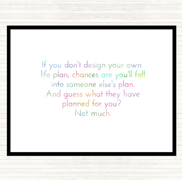 Someone Else's Plan Rainbow Quote Mouse Mat Pad