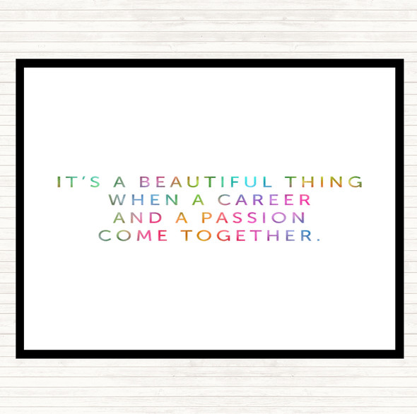 Beautiful Thing Rainbow Quote Mouse Mat Pad