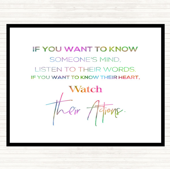 Someone's Mind Rainbow Quote Dinner Table Placemat