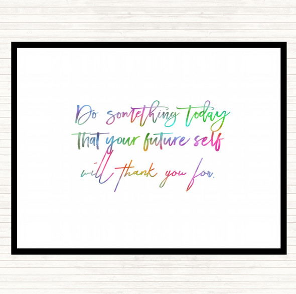 Something Today Rainbow Quote Mouse Mat Pad