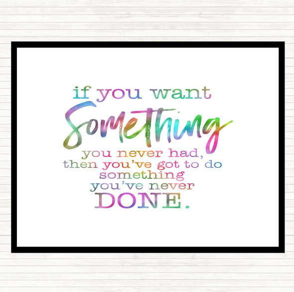 Something You Never Had Rainbow Quote Mouse Mat Pad