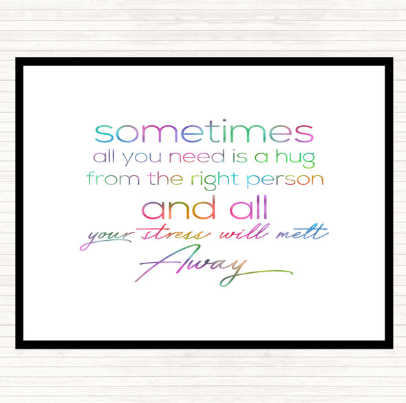 Sometimes All You Need Rainbow Quote Mouse Mat Pad