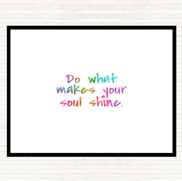 Soul Shine Rainbow Quote Dinner Table Placemat