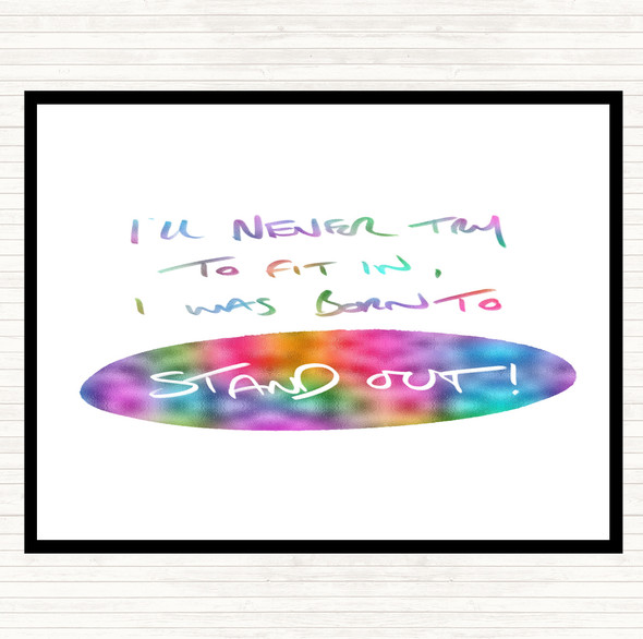 Stand Out Rainbow Quote Mouse Mat Pad