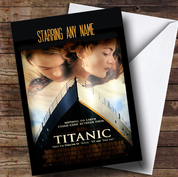 Spoof Titanic Movie Poster Funny Personalised Birthday Card