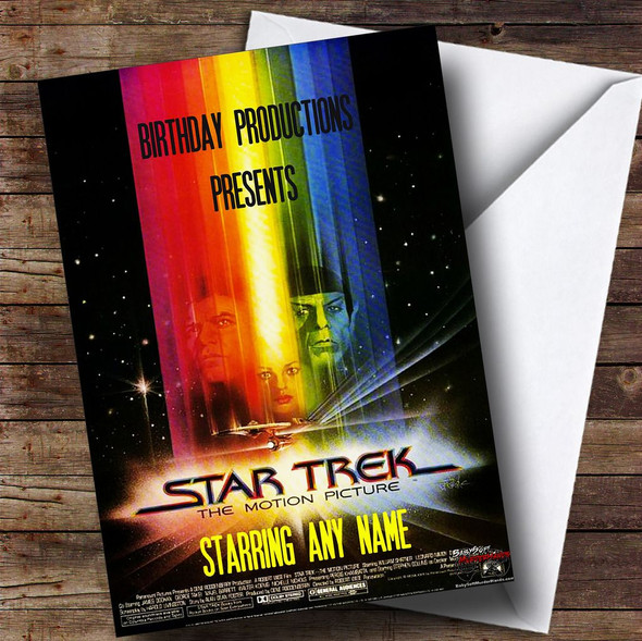 Spoof Star Trek Film Poster Funny Personalised Birthday Card