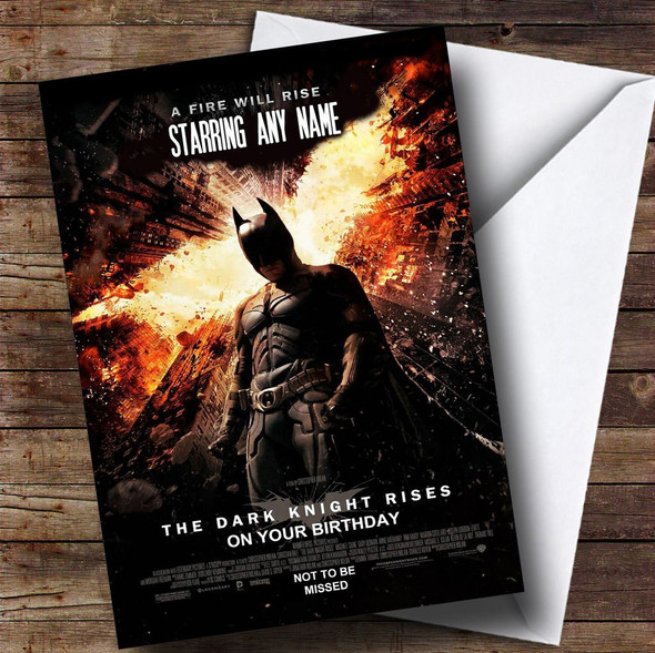 Spoof Batman Movie Poster Funny Personalised Birthday Card