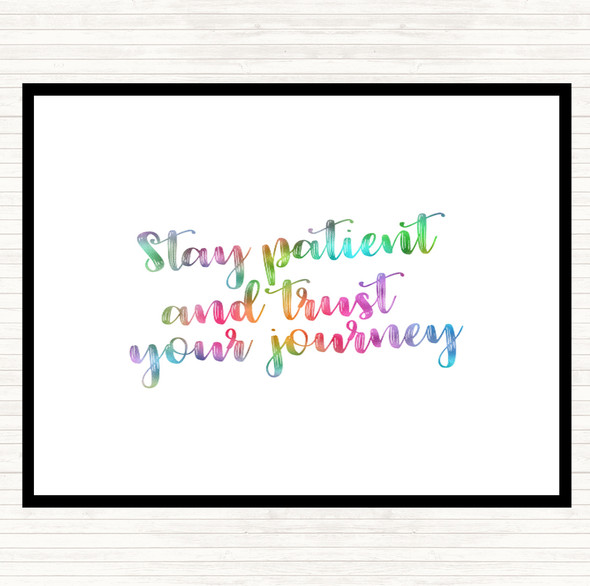 Stay Patient Rainbow Quote Mouse Mat Pad