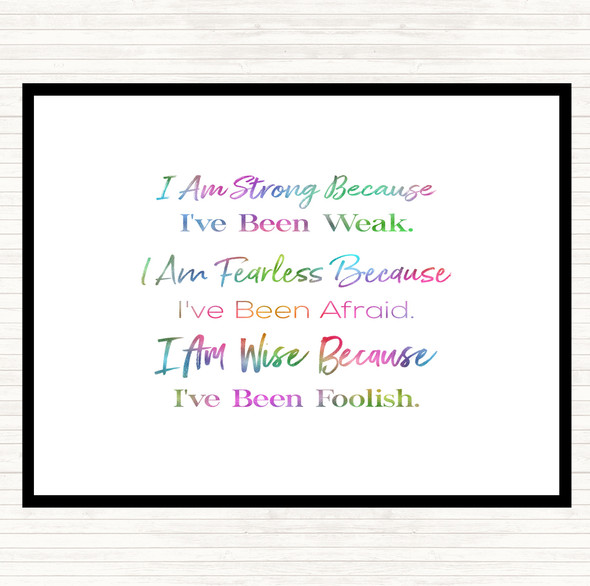 Strong Been Weak Rainbow Quote Mouse Mat Pad