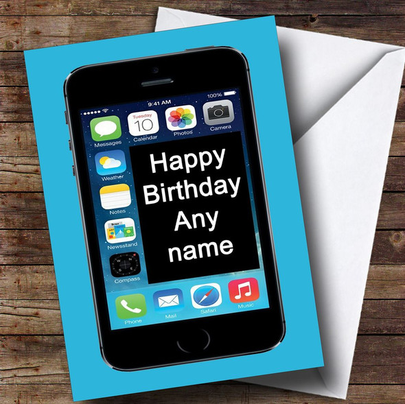 Funny Joke IPhone Mobile Phone Personalised Birthday Card