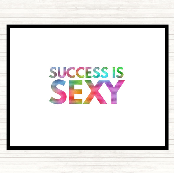 Success Is Sexy Rainbow Quote Mouse Mat Pad