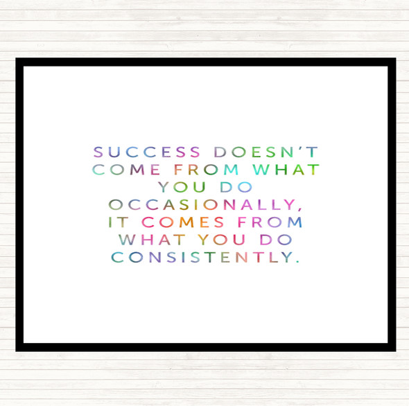 Success Rainbow Quote Mouse Mat Pad