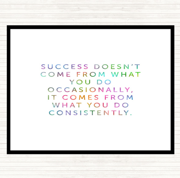 Success Rainbow Quote Dinner Table Placemat