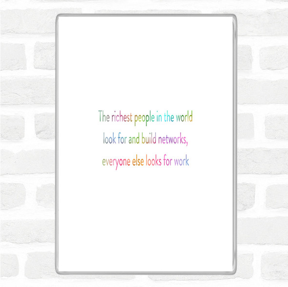 Successful Build Networks Rainbow Quote Jumbo Fridge Magnet