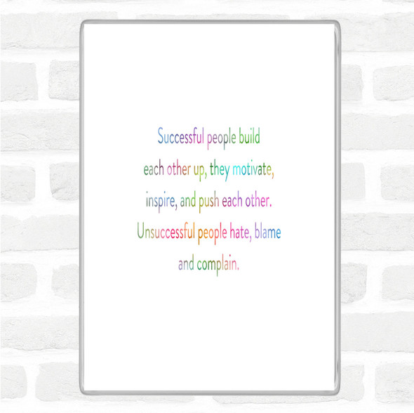 Successful People Motivate Rainbow Quote Jumbo Fridge Magnet