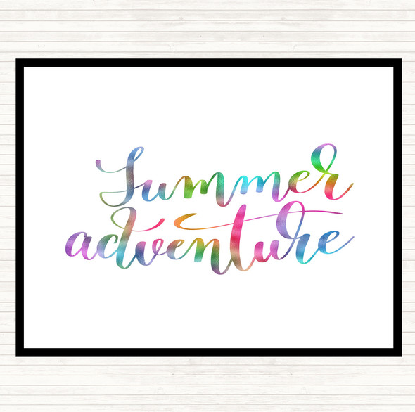 Summer Adventure Rainbow Quote Mouse Mat Pad