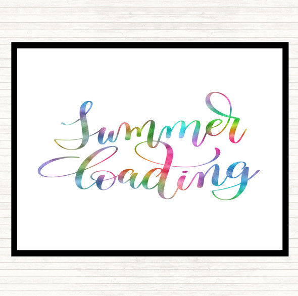 Summer Loading Rainbow Quote Dinner Table Placemat