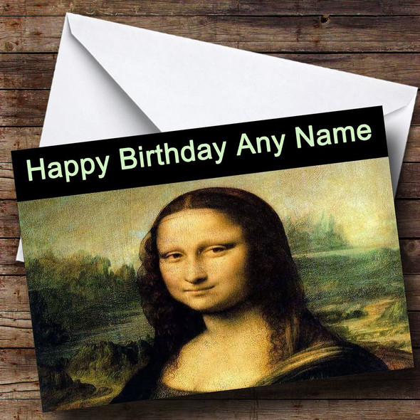 Mona Lisa Personalised Birthday Card