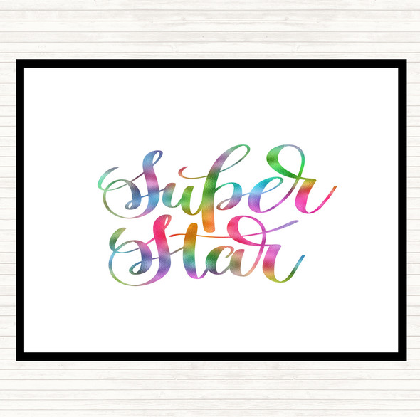 Super Star Rainbow Quote Dinner Table Placemat