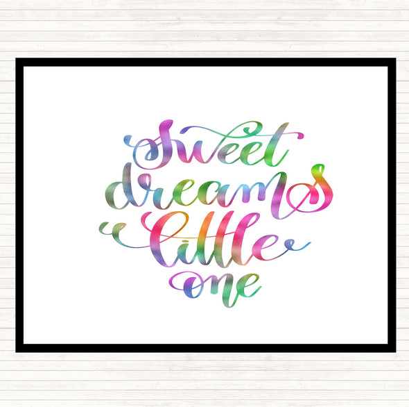 Sweet Dreams Little One Rainbow Quote Dinner Table Placemat
