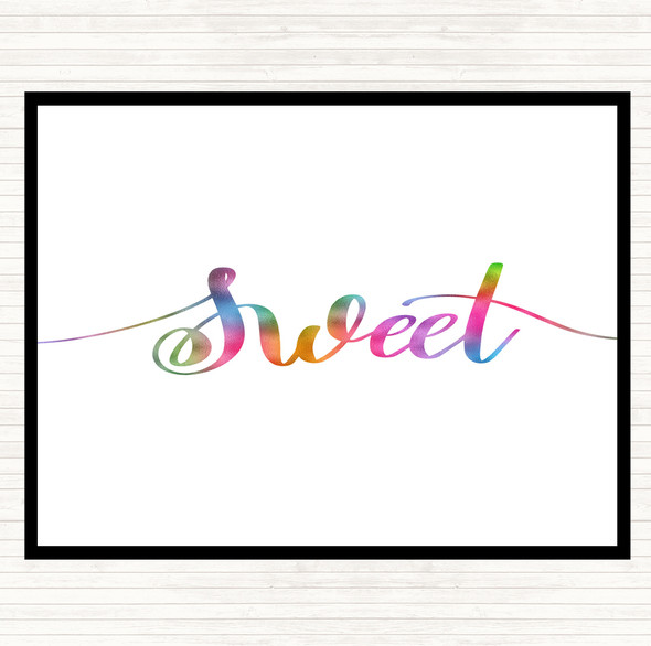 Sweet Rainbow Quote Mouse Mat Pad