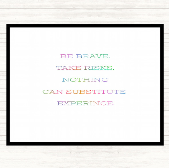 Take Risks Rainbow Quote Dinner Table Placemat