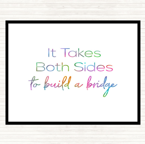 Takes Both Sides Rainbow Quote Mouse Mat Pad