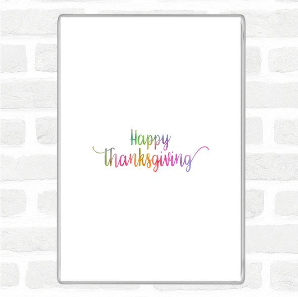 Thanksgiving Rainbow Quote Jumbo Fridge Magnet