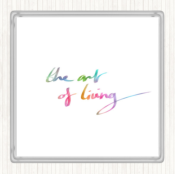 The Art Living Rainbow Quote Drinks Mat Coaster