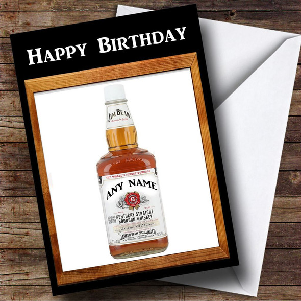 Jim Beam Whiskey Personalised Birthday Card