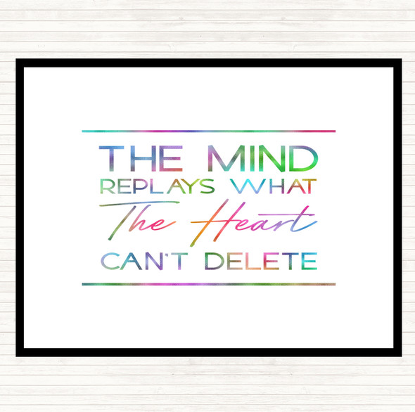 The Mind Replays Rainbow Quote Mouse Mat Pad