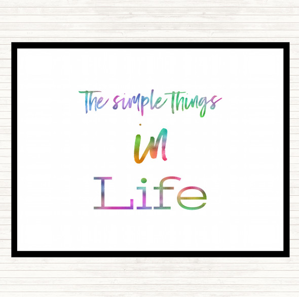 The Simple Things Rainbow Quote Dinner Table Placemat