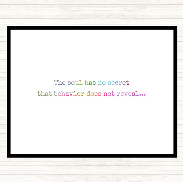 The Soul Has No Secret Rainbow Quote Mouse Mat Pad