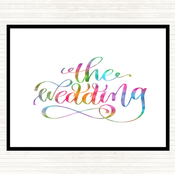 The Wedding Rainbow Quote Dinner Table Placemat
