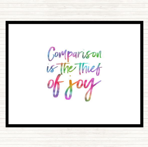 Thief Of Joy Rainbow Quote Dinner Table Placemat