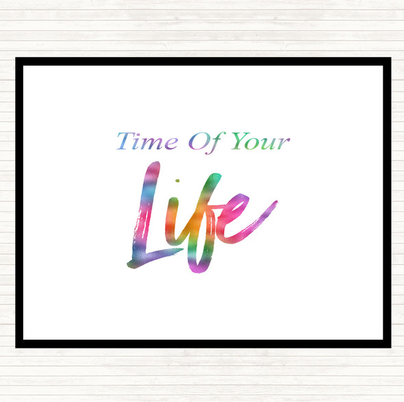 Time Of Your Rainbow Quote Mouse Mat Pad