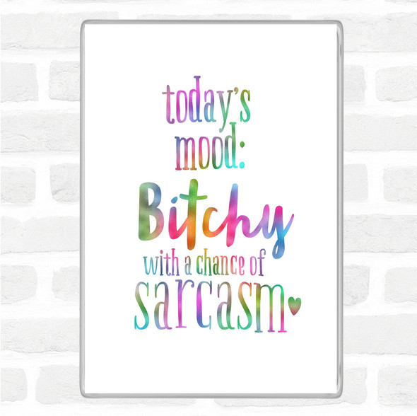 Todays Mood Rainbow Quote Jumbo Fridge Magnet