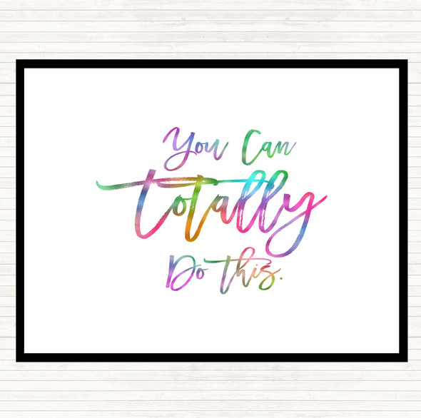 Totally Do This Rainbow Quote Mouse Mat Pad