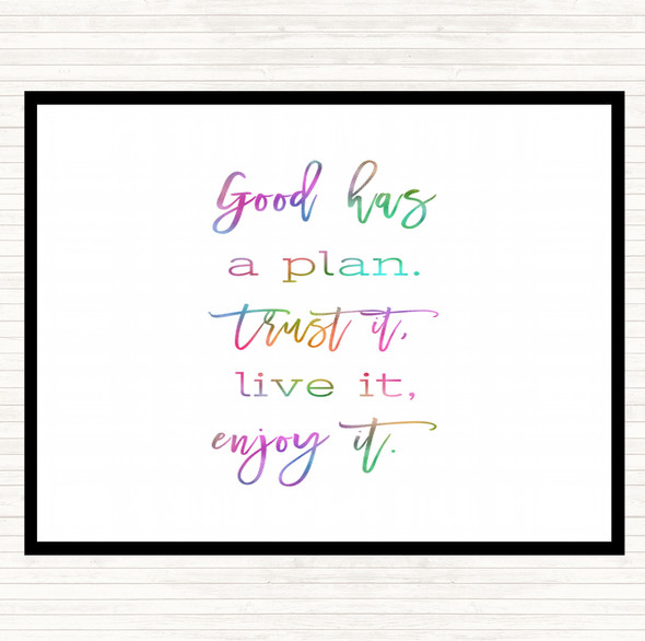 Trust It Rainbow Quote Mouse Mat Pad