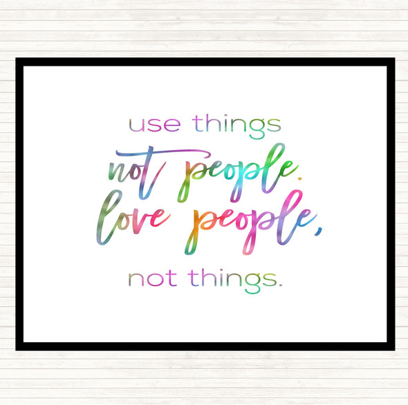 Use Things Rainbow Quote Dinner Table Placemat