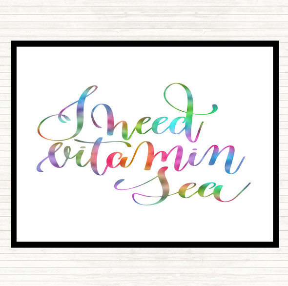 Vitamin Sea Rainbow Quote Dinner Table Placemat