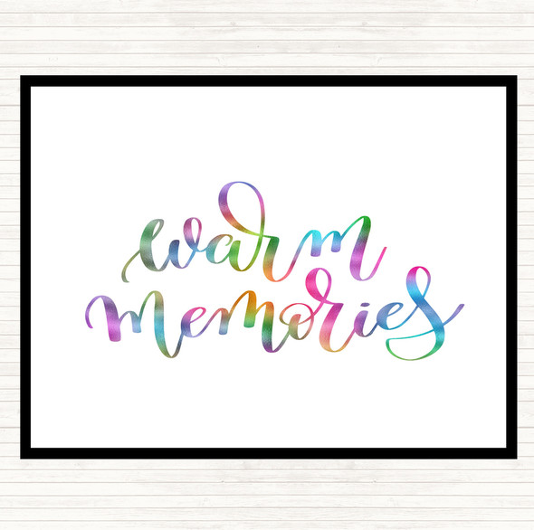 Warm Memories Swirl Rainbow Quote Mouse Mat Pad