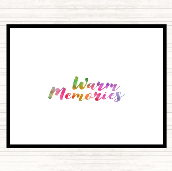 Warm Memories Rainbow Quote Mouse Mat Pad