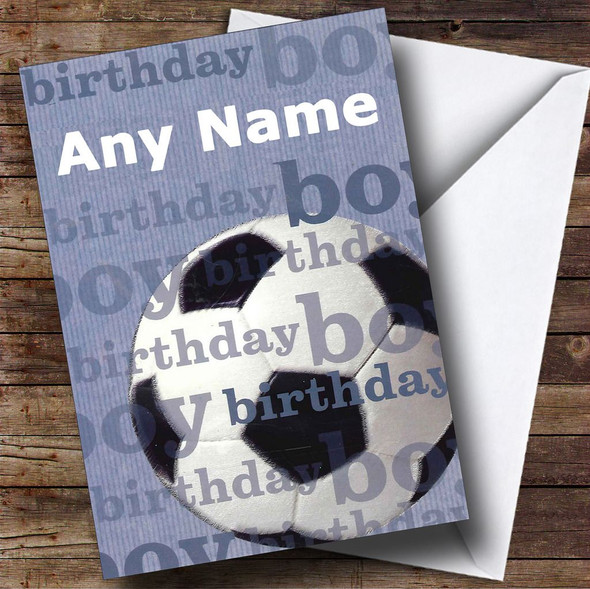Football Fan Boy Personalised Birthday Card