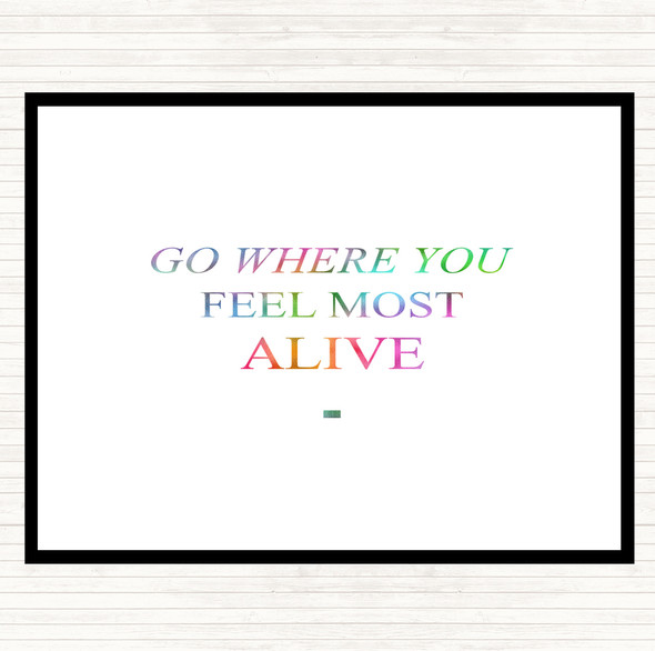 Where You Feel Rainbow Quote Mouse Mat Pad