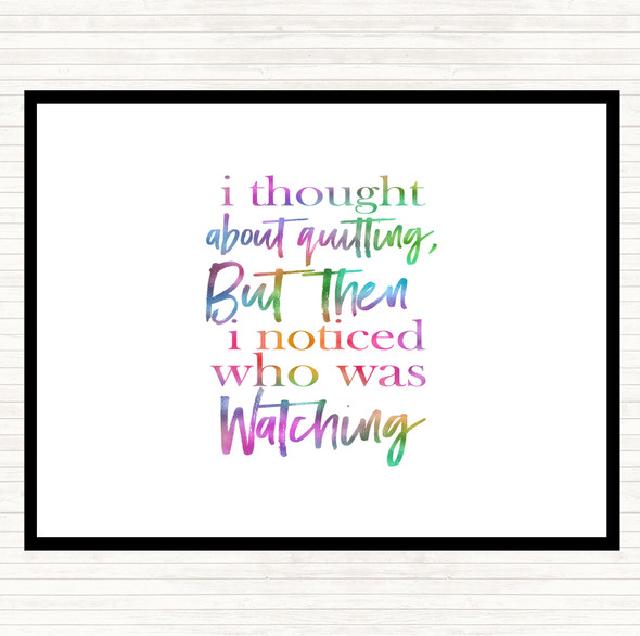 Who Was Watching Rainbow Quote Mouse Mat Pad