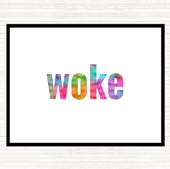 Woke Rainbow Quote Dinner Table Placemat