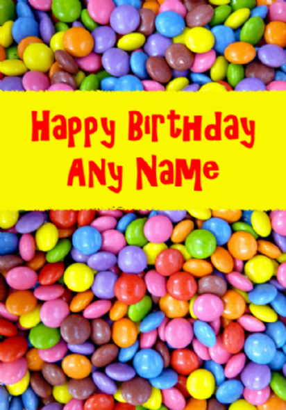 Smarties Sweets Personalised Birthday Card