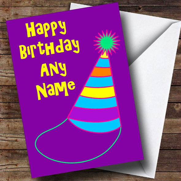 Party Hat Personalised Birthday Card