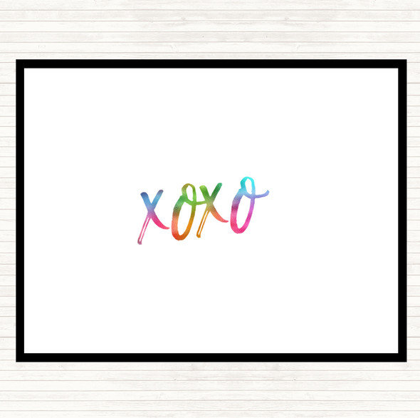 Xoxo Rainbow Quote Mouse Mat Pad